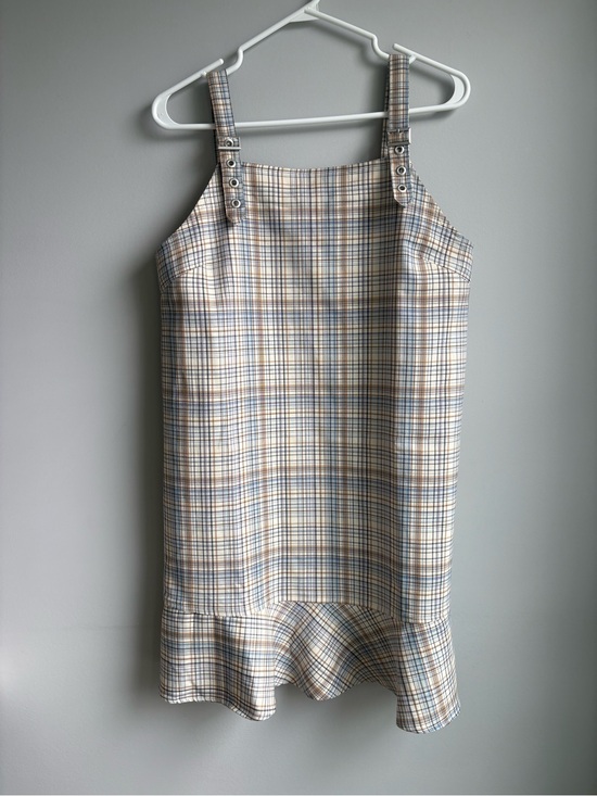 Joe Fresh Dresses & Skirts - Joe Fresh Cream Plaid Ruffle-Hem Sundress